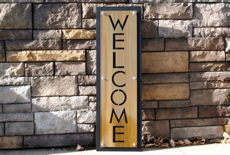 metal house with porch welcome sign|Metal Welcome Porch Sign .